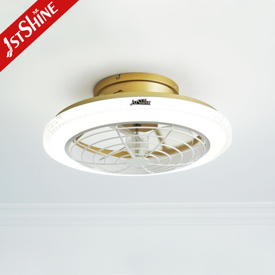 Indoor Bedroom Ceiling Fan Light Gloden Modern Low Profile Ceiling Fan Light