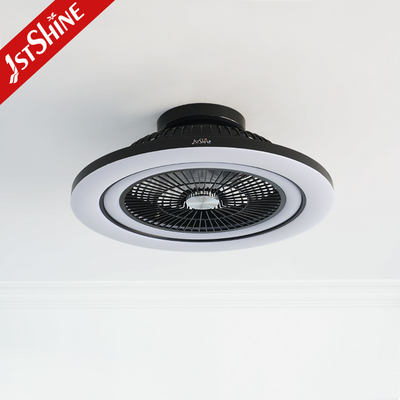 Bedroom Bladeless Fan With RGB Light Smart APP Black Modern Small Size Multicolor