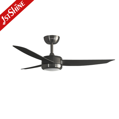 Black Dimmable LED Ceiling Fan For Home 48" High Speed Electric Fan