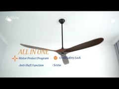 70 ίντσες 3 στερεός ξύλινος ανώτατος ανεμιστήρας με την αθόρυβη ΣΥΝΕΧΗ μηχανή τηλεχειρισμού