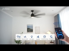 Μεγαλύτερος ανεμιστήρας οροφής Φως 6 Abs Μαχαίρια μοντέρνα μαύρο υψηλό όγκο αέρα