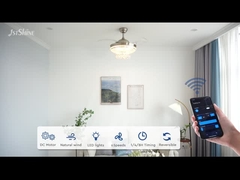 Ανασυρόμενος Κρυστάλλινος ανεμιστήρας οροφής με ελαφρύ πολυτέλεια fandelier DC κινητήρα