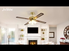 Παραδοσιακό 35W διακοσμητικό ανεμιστήρα οροφής τράβηξε αλυσίδα 4 λεπίδες MDF για το υπνοδωμάτιο