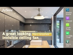 42 ιντσών ανασυρόμενο φως ανεμιστήρα οροφής κινητήρας συνεχούς ρεύματος 6 ταχυτήτων τηλεχειριστή