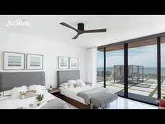 Μαύρο ξύλινο ανεμιστήρα οροφής με κινητήρα συνεχούς ρεύματος ήσυχο υψηλής ταχύτητας