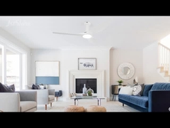 Λευκός/Μαύρος ανεμιστήρας οροφής με κινητήρα συνεχούς ρεύματος με τηλεχειριστήριο χαμηλού φωτός