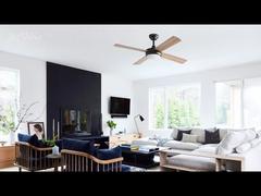 Introduce 48 Inch Classic AC Motor Ceiling Fan with Light 4 MDF Wood-Look Blades For You