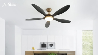 Modern 56 Inch Ceiling Fan with LED Light Quiet Cooling