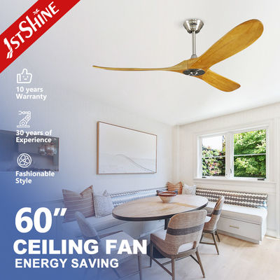 Ποιότητα  Hotel Decorative Wooden Blade Ceiling Fan With DC Motor Remote Control Εργοστάσιο