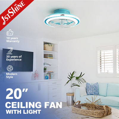 Ποιότητα  Blue Modern 220V LED Ceiling Fan With Dimming LED Light And Remote Control Εργοστάσιο