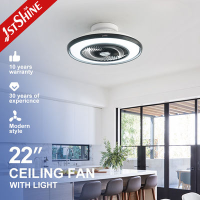 Ποιότητα  22 Inches Flush Mount Led Bladeless Ceiling Fan Low Profile Dimming Light Εργοστάσιο