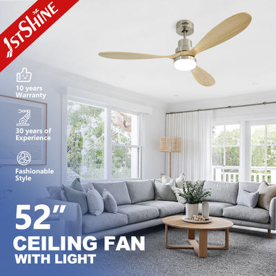 Καλή τιμή OEM 110v Solid Wood Smart Ceiling Fan Color Changing Led Light AC Motor Ηλεκτρικό κινητήρα κυψελών σε απευθείας σύνδεση