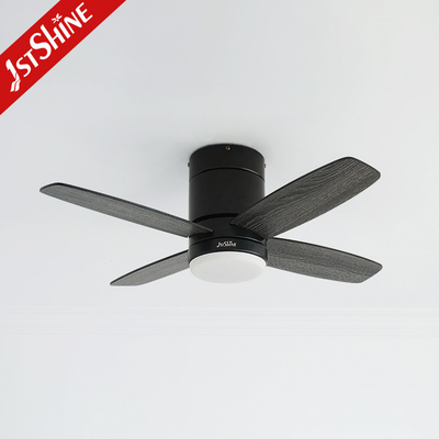 36 Inch Modern Led Invisible Ceiling Fan Mini 4 Plywood Blades Low Profile Dimming Light