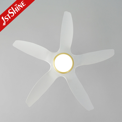 5 Plastic Blade Ceiling Fan With Dimmable Led Light White Black DC Motor low noise